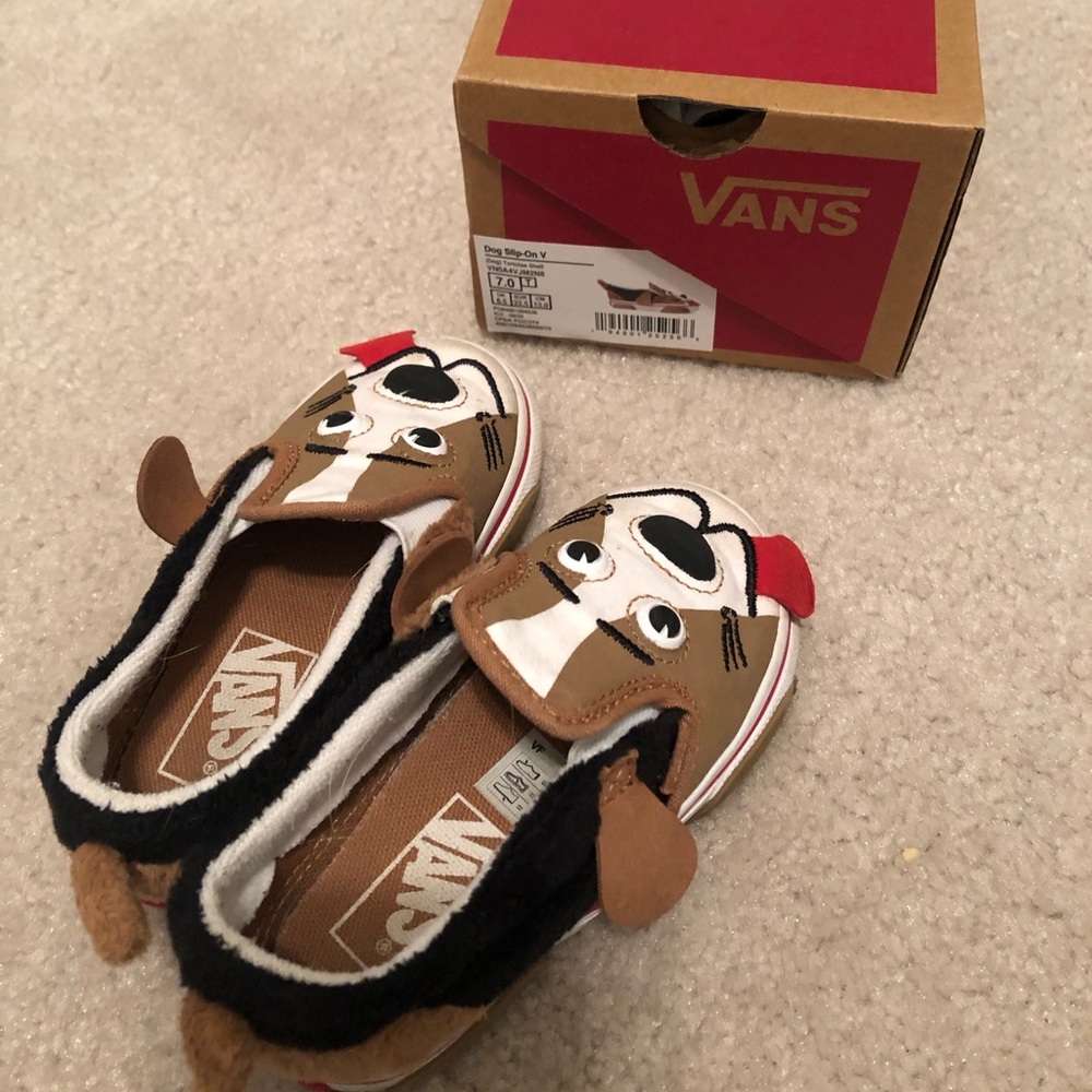 Toddler boys puppy Vans shoes